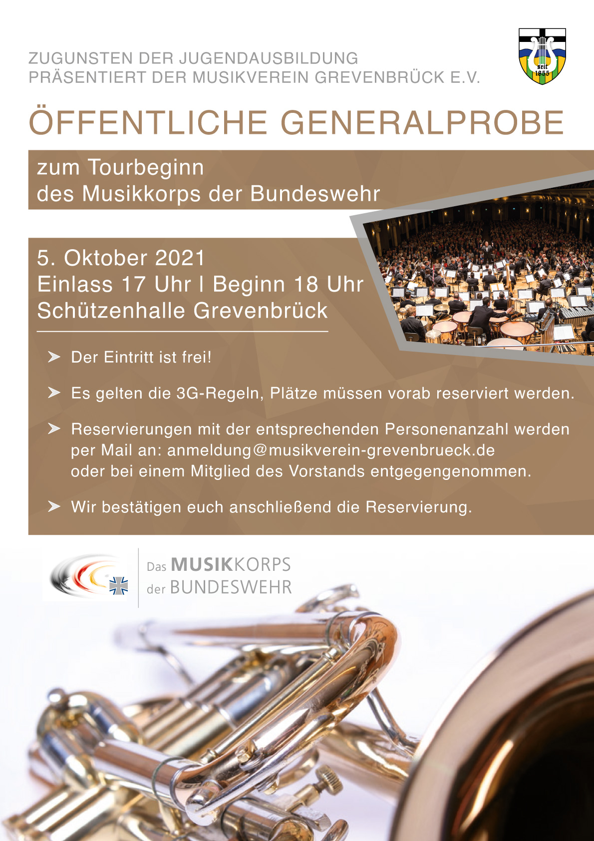 Read more about the article **** Das Musikkorps der Bundeswehr LIVE in Grevenbrück ****
