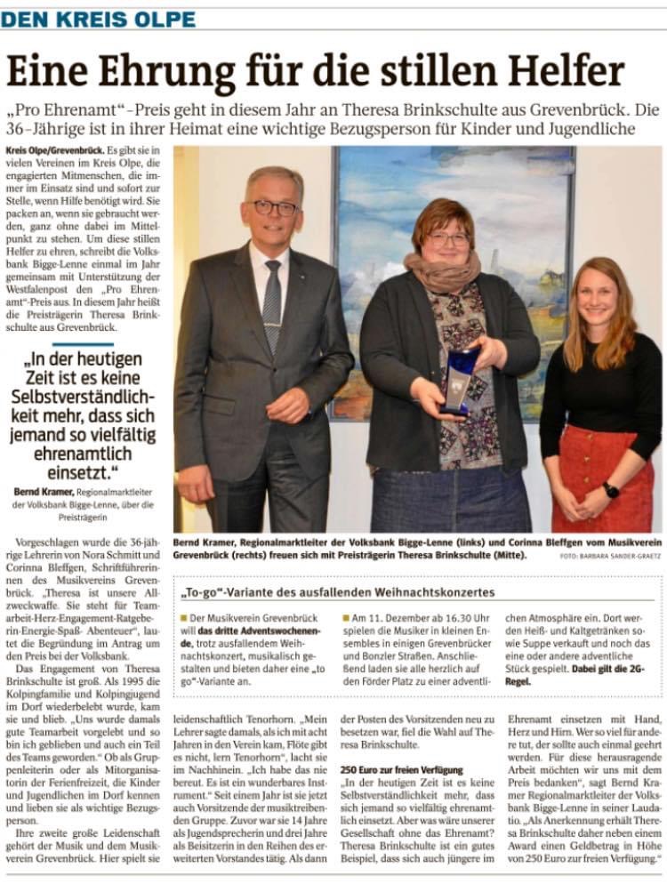 Read more about the article Pro Ehrenamts-Preis